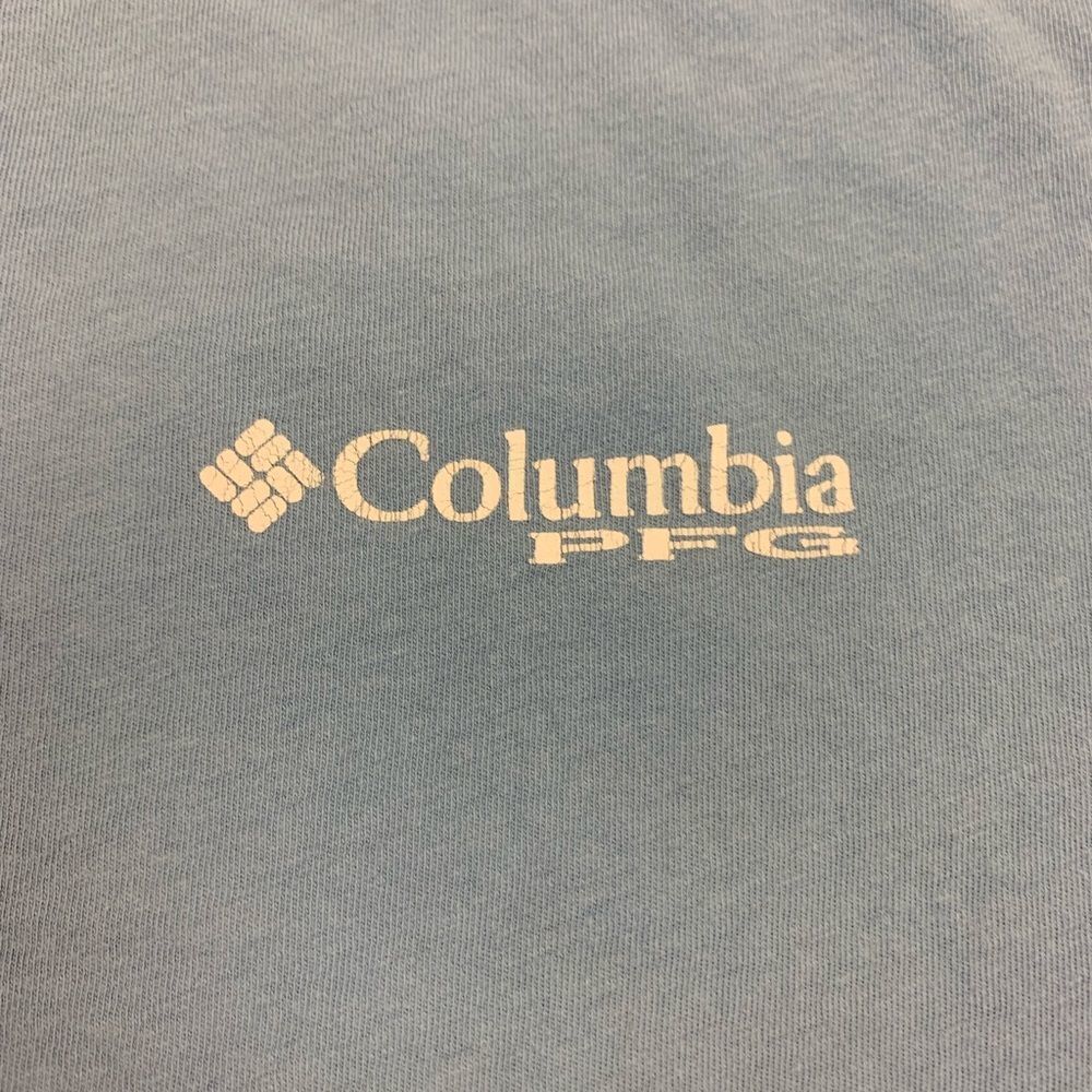 Columbia Light Blue PFG T-Shirt sz L - Picture 2 of 4